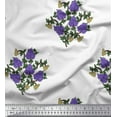 thumbnail image 1 of Soimoi Polyester Crepe Fabric Leaves & Floral Block Print Sewing Fabric Yard 52 Inch Wide, 1 of 3