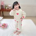 thumbnail image 4 of Coerni Girls Plush Furry Outfits Sherpa Fleece Sweatsuits 2 Piece Flannel Pullover and Jogger Pants Winter Warm Sweatshirt Sets, 4 of 6