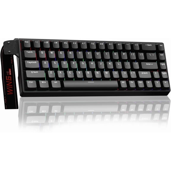 WIN68 HE Mechanical Gaming Keyboard 60%, Hall Effect Magnetic Switch, Fast Trigger Mode Adjustable Actuation, 8000Hz Polling Rate, RGB Backlit, Wired Black for Laptop/PC Gamer