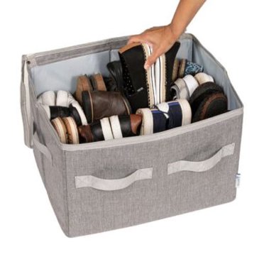 Fabric Shoe Organizer Storage Box Moteph Shoe Organizer Closet Storage Solution With Clear Cover & Adjustable Dividers For Shoes, Handbags, Blankets, Linen, Clothing Caja Para Organizar Zapatos