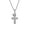Silver Color, variant on Sparkling Crown Cross Pendant for Men and Women 5A Zircon 14K Yellow Gold Material Non Fading Necklace Fashion Rock Hip Hop Jewelry