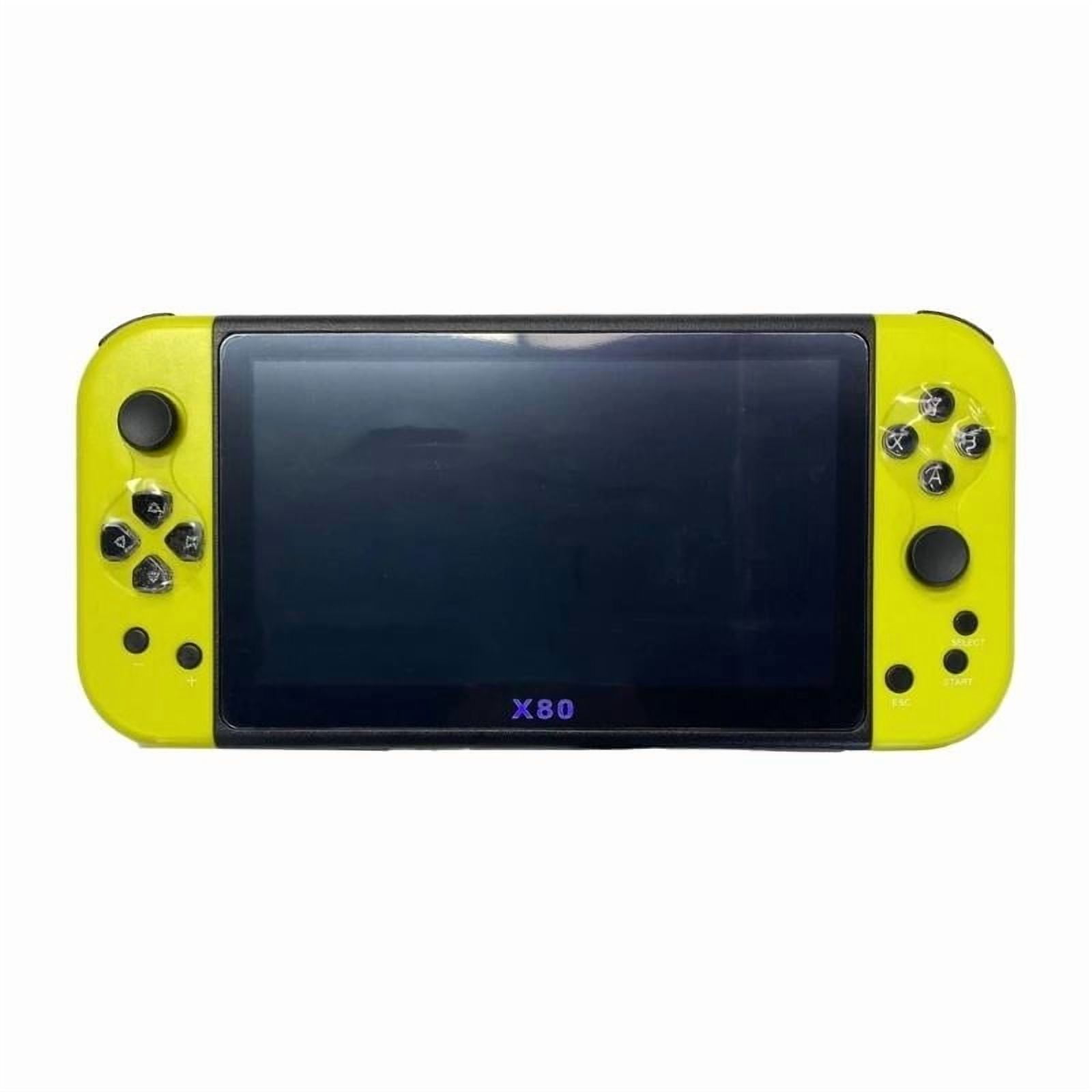 Cloud Portable Gaming Console, X80 7-inch 16GB 10000 Nostalgic Games Support High Defination Out