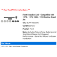 thumbnail image 2 of Front Sway Bar Link - Compatible with 1973 - 1975, 1986 - 1998 Pontiac Grand Am 1974 1987 1988 1989 1990 1991 1992 1993 1994 1995 1996 1997, 2 of 2