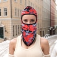 thumbnail image 2 of Unique Bargains 1 Pc Ice Silk Camouflage Balaclava Face Mask Red, 2 of 5