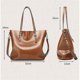 thumbnail image 2 of Bolsos de mujer para mujer Bolsos grandes de piel encerada con aceite Re, Bolso azul cielo, 2 of 5