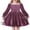 Fuchsia, variant on Arshiner Toddler Velvet Dress Girl Smocked Puff Sleeve Square Neck Dresses with Pockets for Fall Winter, A-Line Flowy Midi Dress