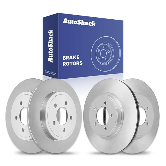 AutoShack Front Vented & Rear Solid Brake Rotors 4-PC Set Replacement for 2006-2010 Ford Explorer 2007-2010 Ford Explorer Sport Trac 2006-2010 Mercury Mountaineer