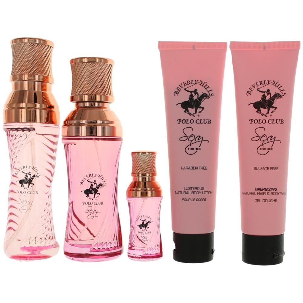 Beverly Hills Polo Club Sexy for Her, 5 Piece Gift Set for Women