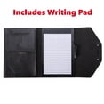 thumbnail image 6 of Case-it Tycoon Mini Padfolio Portfolio with Letter Size Writing Pad, Tri Fold Snap Closure, Black (Pad-37-MI), 6 of 10