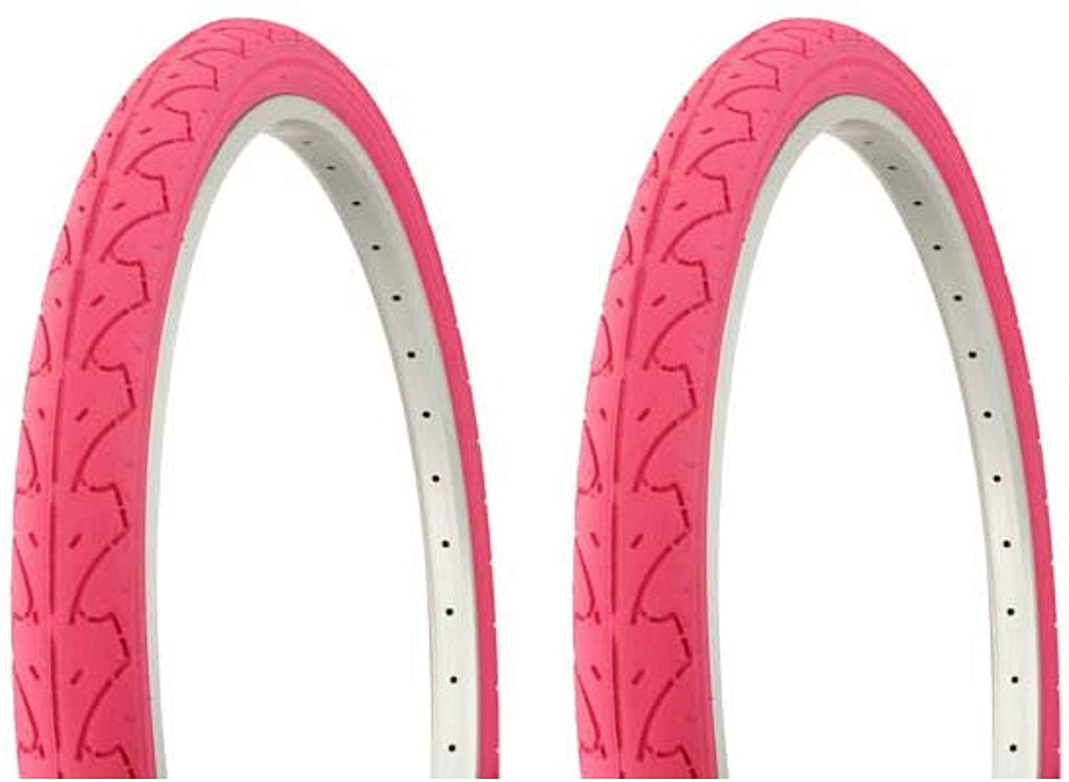 Tire set. 2 Tires. Two Tires Duro 26" x 1.95" Pink/Pink Side Wall HF