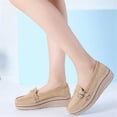 thumbnail image 4 of NOKIO Fashion Women's High Heeled Casual Shoes Slip On Shoes Comfortable Casual Shoes Loafers Womens Slip on Loafers Comfortable Thick Soft Platform Sneakers Arch Support Casual Platform Shoes, 4 of 4