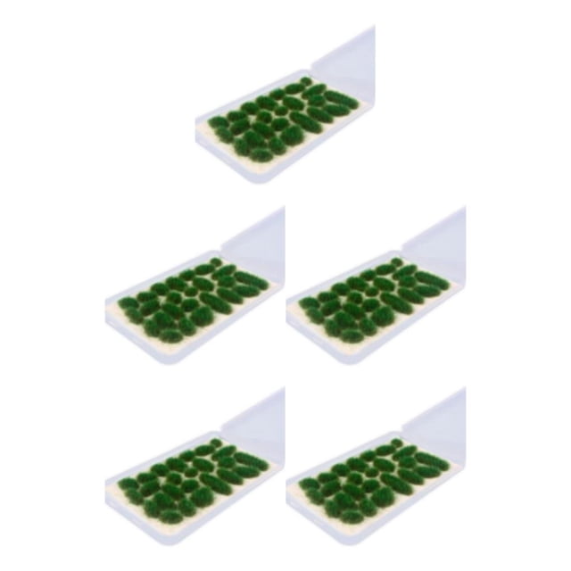 ZheElen 25x Simulation Cluster Green Grass for Train Scenery Decor Accessory Model Landscape Dark Green 6mm 5Set