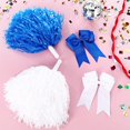 thumbnail image 6 of Minzimin 4 Pcs 10" Cheerleading Pom Poms Large Hair Bow, 6 of 6