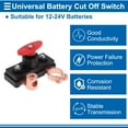 thumbnail image 4 of Interruptor de Desconexión de Batería 12-24V Interruptor de Corte de Energía Aislante ON/OFF para Automóviles, Vehículos, Casas Rodantes y Barcos 1 Pc, 4 of 7