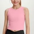 thumbnail image 3 of Cethrio Kids Girls Tank Tops, Summer Crewneck Stretch Sleeveless Athletic Shirts Pink Size 5-6 T, 3 of 7