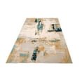 thumbnail image 3 of La Dole Rugs Abstract Rustic Minimalistic Modern Turquoise Blue Ivory Orange Mustard Yellow Area Rug Living Room Bedroom Carpet Tapis 3x5 3x10 4x6 5x8 6x9 8x10 9x12, 3 of 7