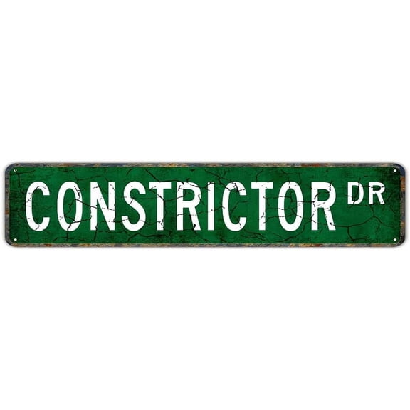 Metal Sign Constrictor Vintage Signs Retro Tin Signs Aluminum Sign for Kitchen Home Garden Wall Bar Cafe Decor 4x16 Inch