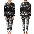 thumbnail image 2 of Renewold Youth Lightweight Sleepwear for Sleep Walking Music Note Snowflake Relaxed Home Loungewear Set,Christmas Holiday,2Pcs Scoop Neck Long Sleeve Pajama Size 15-16, 2 of 5