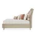 thumbnail image 5 of Michael Amini Villa Cherie Queen Velvet Channel Tufted Bed in Hazelnut Brown, 5 of 10