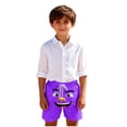 thumbnail image 6 of SGFCWSX Boys Swim Trunks Elastic Waist Quick Dry Print Lightweight Summer Beach Shorts for Kids Purple Size 11-12 Years, 6 of 6