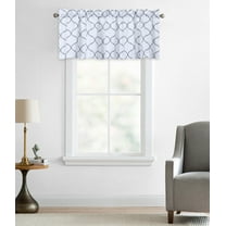 Regal Home Collections Oversized Shabby Lattice Trellis Rod Pocket Window Valances - Gray