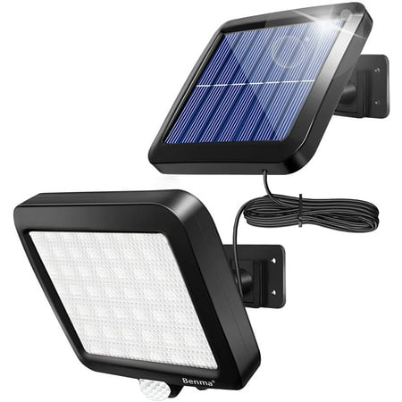 

Solar lamps for outside 56 LEDs Solar lights 120 ° Super bright solar wall light with motion detector IP65 Waterproof garden security wall light with 5 M cable