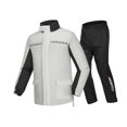 thumbnail image 4 of Traje de lluvia impermeable para motociclistas con cuello y puños ajustables para hombres Gris, 4 of 9
