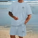 thumbnail image 2 of Playeras De Compresión Para Hombre, Conjunto De Dos Piezas De Camiseta Y Pantalones Cortos De Manga Corta Con Estampado Completo Para Hombre, Camisa Estampada Y Pantalón Corto., 2 of 5