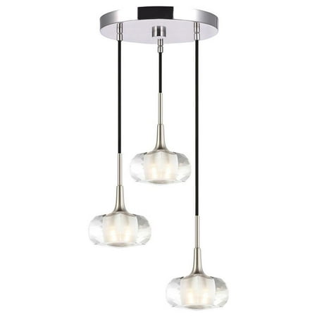 

Woodbridge Lighting Christina 3-Light Metal Pendants in Satin Nickel