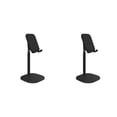 thumbnail image 1 of Bearachild Soporte de escritorio para teléfono móvil para iPhone, iPad, Xiaomi, soporte ajustable de Metal para de escritorio, soporte para tableta negro 2piezas, 1 of 6