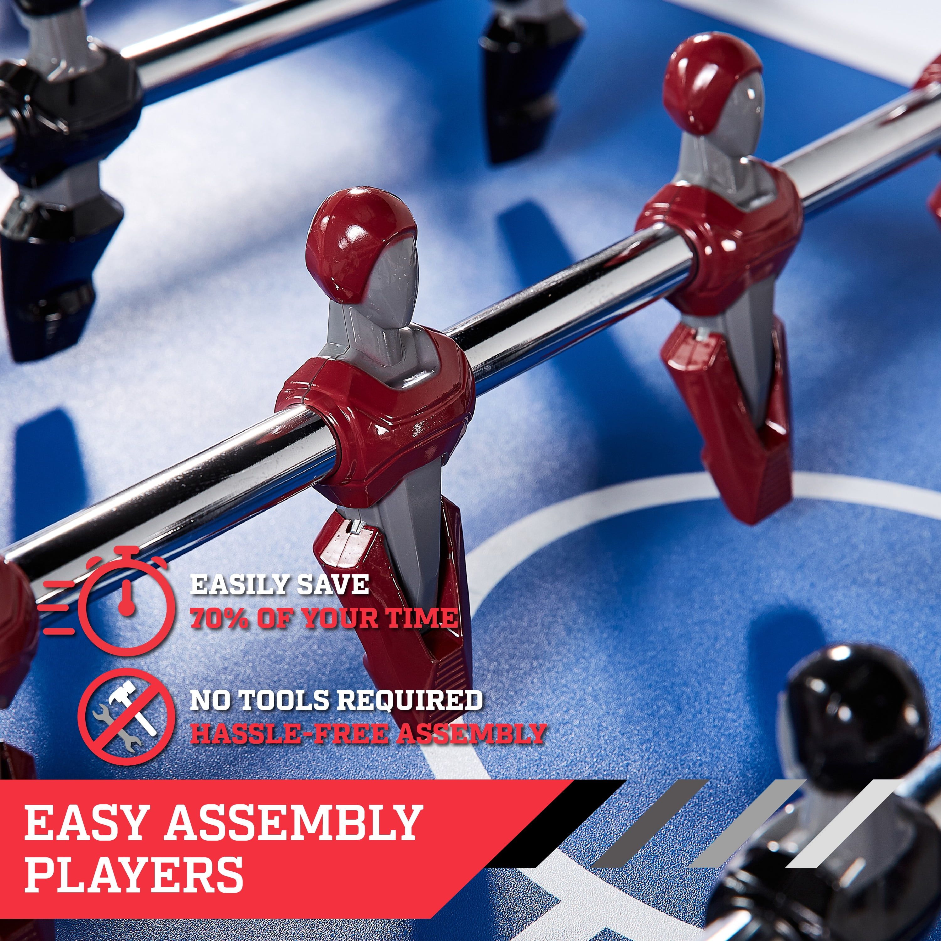 56” Arcade Foosball Table Competition Size, Soccer, Grey/Black by Hall of Games