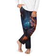 thumbnail image 2 of Hirioo Forest Cool Lion for Teenagers' Pajama Pants Womens Lounge Pants with Pockets Pj Bottoms Pants for Men-Medium, 2 of 6