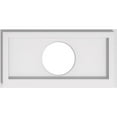 thumbnail image 1 of Ekena Millwork CMP14X7RE-04000 4 in. ID x 4.75 in. Rectangle Architectural Grade Médaillon de Plafond Contemporain PVC, 1 of 1