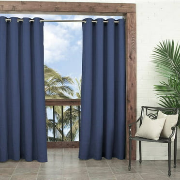 Parasol Key Largo Solid Indoor Outdoor Window Curtain Panel - Walmart.com
