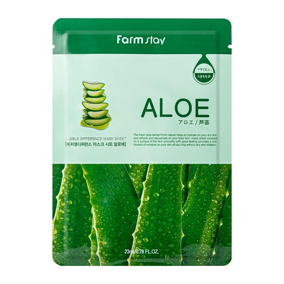 Máscara en sábana FARMSTAY Visible Difference Hydrating con aloe, 10 unidades