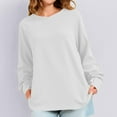 thumbnail image 6 of BLVB Sweatshirt for Women Crewneck Raglan Long Sleeve Side Split Tops Casual Solid Color Loose Pullover Shirts Fall Clothes, 6 of 6