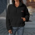 thumbnail image 2 of Fewfanhot Fall Outfits for Women 2025 Sherpa Fleece Half-Zip Pullover Cozy Warm Long Sleeve Sweatshirt Outerwear with Pockets, 2 of 7