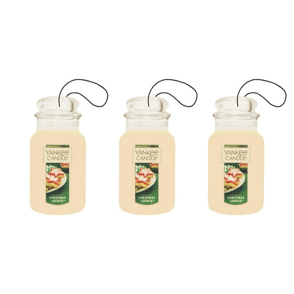 Yankee Candle Paper Car Jar, Christmas Cookie, 3 Packs