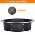 thumbnail image 6 of Fire Pit Ring, Round Fire Pit Ring Insert for Outside Wood Burning, DIY Outdoor Fire Pit Liner Ring for Garden, Patio, Backyard or Camping, 3mm Thick Metal Steel, 6 of 7