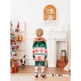 thumbnail image 4 of Michellecmm Family Christmas Pajamas, Long Sleeve Elk/Christmas Tree/Plaid/Snowflake Print Hooded Jumpsuit Sleepwear, 4 of 5