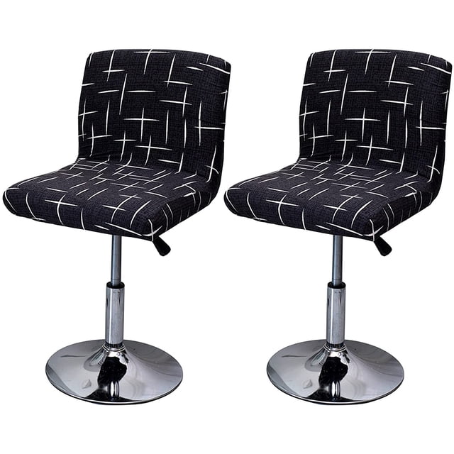 2 Pcs Housse Extensible pour Tabouret de Bar, Housse Imprimée pour Chaise Haute de Bar