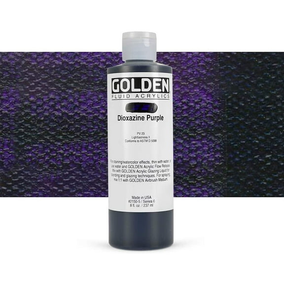 Golden� Fluid Acrylic, 8 oz., Dioxazine Purple