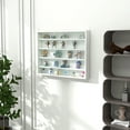 thumbnail image 2 of 5-Tier Wall-Mounted Glass Display Cabinet with Adjustable Shelves, 2 of 5