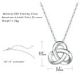thumbnail image 6 of BUDALGA Sterling Silver Knitted Pattern Love Pendant Necklace Fine Jewelry Gift for Mon Women, 16+ 2" Extender, 6 of 7