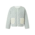 thumbnail image 1 of SUNSIOM Veste Zippée pour Femmes Florale/rayée Légère Matelassée Manches Longues Manteau d'Hiver, 1 of 6