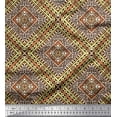thumbnail image 1 of Soimoi Velvet Fabric Check Kilim Print Fabric by Yard 58 Inch Wide, 1 of 1