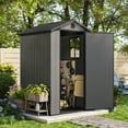 thumbnail image 2 of Patiowell 4'x4' Resin Shed for Outdoor, Garden Tool Storage with Design of Lockable Doors, 2 of 8