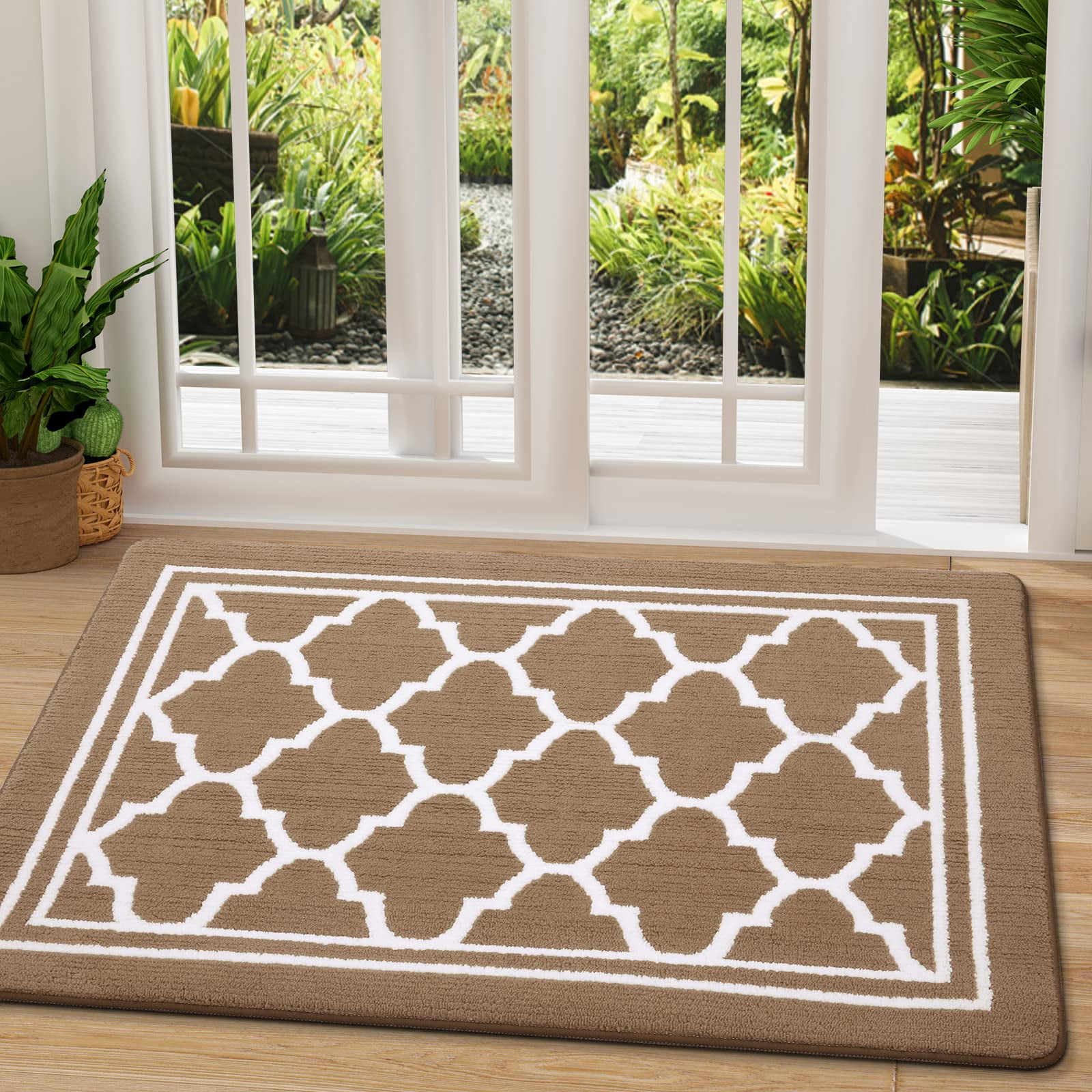 Buganda Door Mats Indoor, 32"×48", Water Absorbent Low Profile Anti