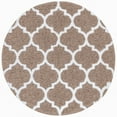 thumbnail image 3 of Bliss Rugs Shag Transitional Geometric Round Rug for Living Room, Dining Room | Tan, 5'3''Round, 3 of 5