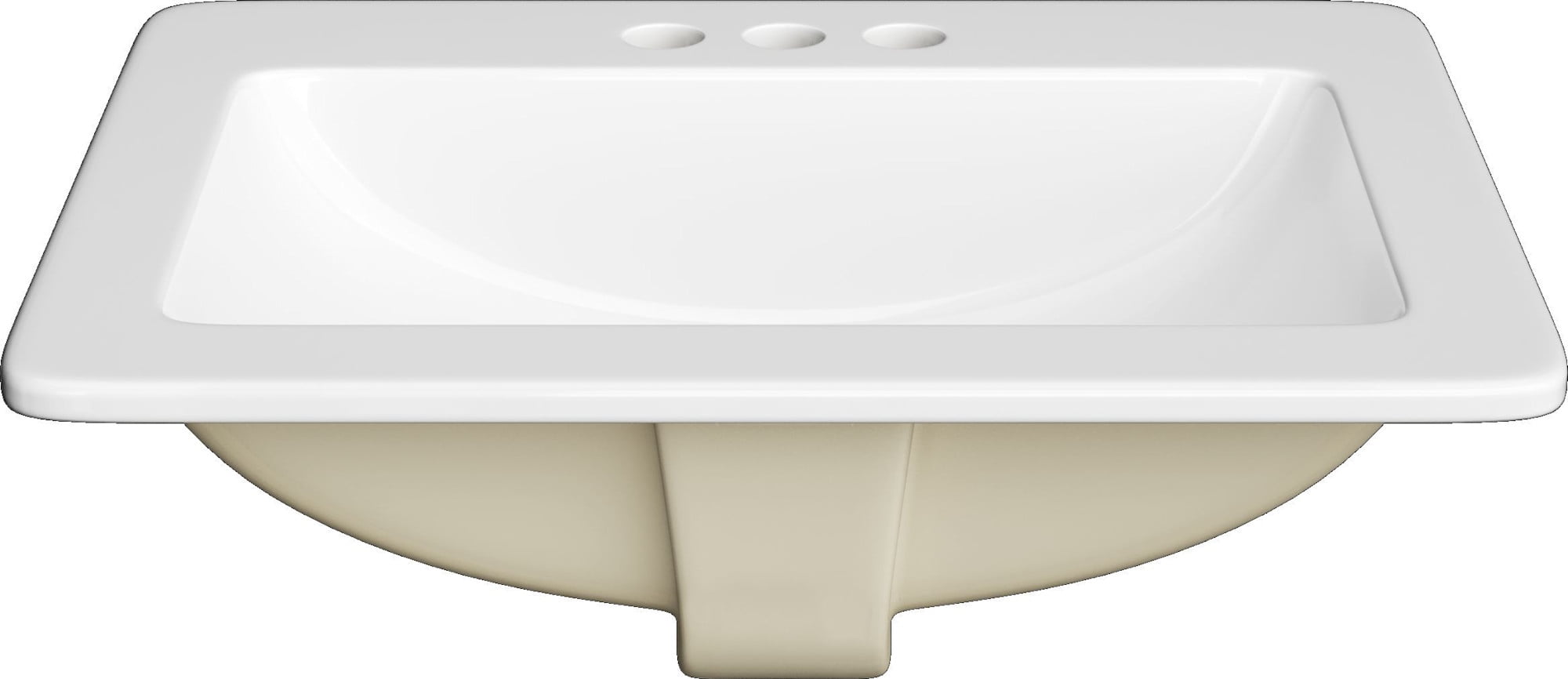 Proflo Pf21184 Hoffman 24-1/4" Rectangular Vitreous China Drop In Bathroom Sink - White